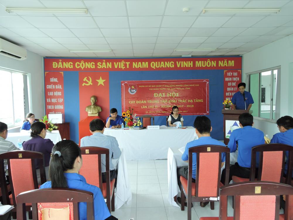 CHI ĐOÀN TRUNG TÂM KHAI THÁC HẠ TẦNG TỔ CHỨC  ĐẠI HỘI CHI ĐOÀN LẦN THỨ II (NHIỆM KỲ 2017-2019)