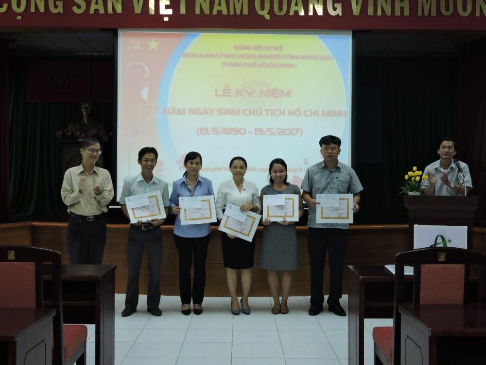 Đảng bộ Khu Nông nghiệp Công nghệ cao Thành phố Hồ Chí Minh kỷ niệm 127 năm ngày sinh Chủ tịch Hồ Chí Minh  (19/5/1890 – 19/5/2017)