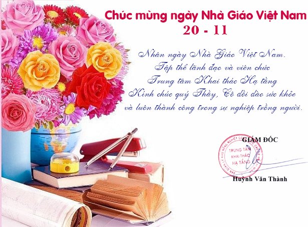 Trung tâm Khai thác Hạ tầng kính mừng Ngày Nhà giáo Việt Nam 20-11