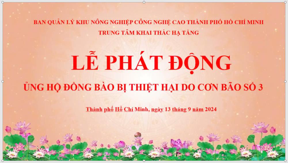 Trung tâm Khai thác Hạ tầng phát động ủng hộ đồng bào bị thiệt hại do cơn bão số 3 Trung tâm Khai thác Hạ tầng phát động ủng hộ đồng bào bị thiệt hại do cơn bão số 3